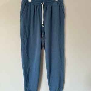 SO Blue Track Pants with Elastic Waistband and Tapered Ankles